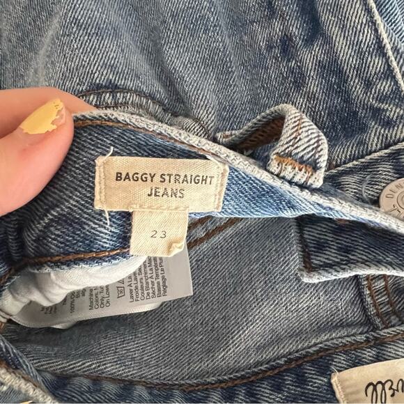 Madewell Baggy Straight Jeans in Earlhurst Wash: Ripped Edition - Picture 8 of 10